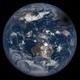 Image for article titled Earth Looks Bruised in the Shadow of the Eclipse